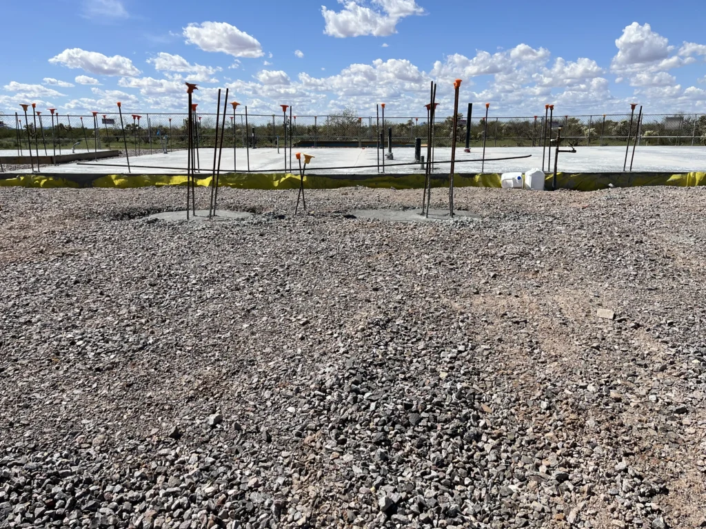 level rebar and pour